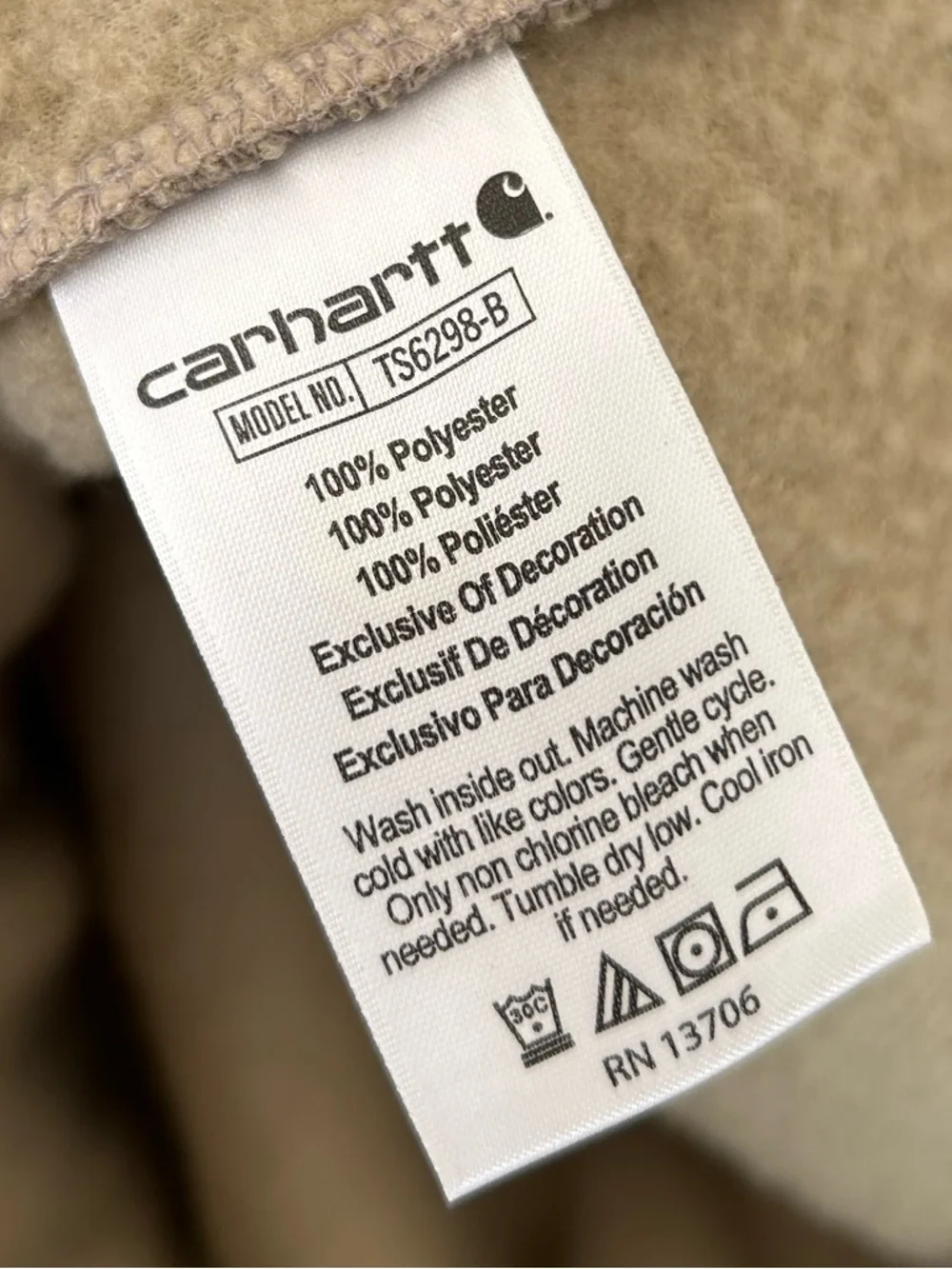 Carhartt Sherpa Fleece Half Snap Hoodie Pullover Jacket